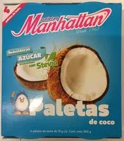 含糖量 Paletas sabor coco endulzadas con stevia