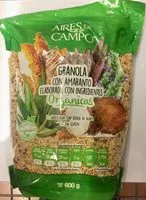 İçindeki şeker miktarı Granola Aires de Campo