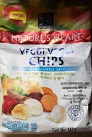 चीनी की मात्रा Mezcla de vegetales Nature's Heart veggi chips