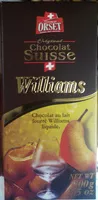 Quantité de sucre dans Chocolat au lait fourré Williams liquide