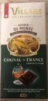 Quantité de sucre dans chocolat noir cognac de france