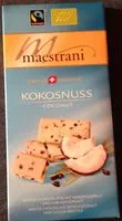 Sokerin määrä sisällä Kokosnuss coconut