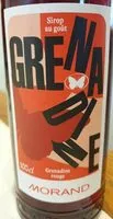 Quantité de sucre dans Sirop au goût Grenadine rouge