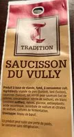 Suhkru kogus sees Saucisson de vully