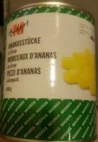 Sokerin määrä sisällä Morceaux d'ananas au sirop