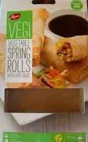 Amount of sugar in Vegetable spring rolls