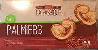 Quantité de sucre dans LF PALMIERS BIO 100G - LA FABRIQUE - 100g