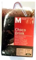 Boisson a base de lait ecreme avec chocolat