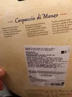 Zuckermenge drin Carpaccio di manzo