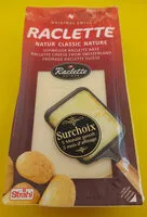 Quantité de sucre dans Raclette Suisse