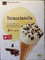 Cornets de creme glacee stracciatella