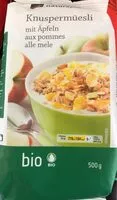 Zuckermenge drin Knuspermüesli : mit Äpfel