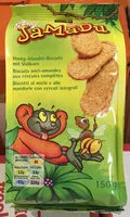 Zuckermenge drin Biscuits miel-amandes aux céréales complètes