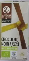 Sokerin määrä sisällä chocolat noir amandes