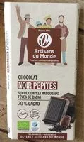 Sokerin määrä sisällä Chocolat noir pépites