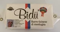 Quantité de sucre dans Bidü' Burro ticinese di montagna