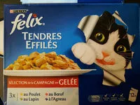 Количество сахара в Tendres effilés - Felix