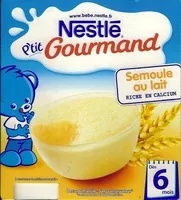 Quantité de sucre dans NESTLÉ P'TIT GOURMAND Semoule au Lait - 4 x 100g - Dès 6 mois