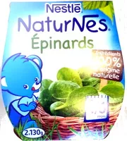 Sokerin määrä sisällä NESTLE NATURNES Petits Pots Bébé Epinards -2x130g -Dès 4/6 mois