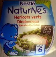 Sokerin määrä sisällä NESTLE NATURNES Haricots Verts Dindonneau-2x200g-Dès 6 mois