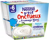 Quantité de sucre dans NESTLE P'TIT ONCTUEUX au Fromag Blanc Saveur Natur Sucré8x100gDès6mois