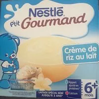 Quantité de sucre dans NESTLE P'TIT GOURMAND Crème de Riz au Lait - 4 x 100g - Dès 6 mois