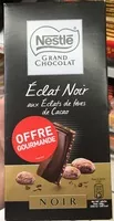 Sucre et nutriments contenus dans Nestle grand chocolat