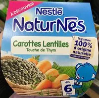 Sokerin määrä sisällä NaturNes Carottes Lentilles Touche de Thym