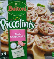 चीनी की मात्रा BUITONI PICCOLINIS Mini-Pizzas surgelées Alla Carbonara 270g