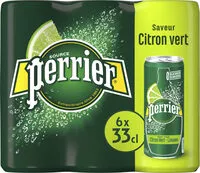चीनी की मात्रा PERRIER eau gazeuse aromatisée citron vert 6x33cl