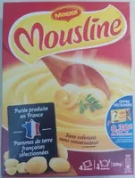 Cantidad de azúcar en MOUSLINE Purée Nature, 4 sachets pour 4 personnes (4x130g)