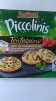चीनी की मात्रा BUITONI PICCOLINIS TENTAZIONE mini-pizzas surgelées Duo de Champignons 270g (9 pièces)