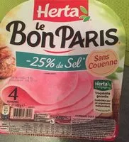 चीनी की मात्रा Le Bon Paris -25% sel