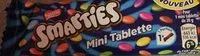 Sucre et nutriments contenus dans Smarties nestle