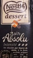 Amount of sugar in NESTLE DESSERT Chocolat Noir Absolu