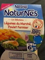 Sokerin määrä sisällä NESTLE NATURNES Les SélectionsLégumduMarché,PouletFermie2x200gdès6mois