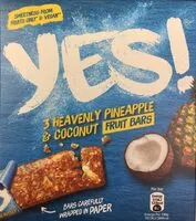 含糖量 Yes! 3 HEAVENLY PINEAPPLE & COCONUT FRUIT BARS