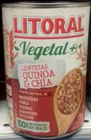 Suhkru kogus sees Vegetal lentejas con quinoa & chía