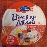 入っている砂糖の量 Bircher Müesli Baies