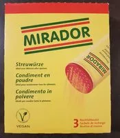 入っている砂糖の量 Mirador Streuwürze