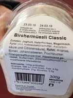 Suhkru kogus sees Bircher müesli