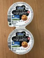 入っている砂糖の量 Yogourt au lait de la gruyere
