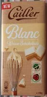 Jumlah gula yang masuk Chocolat blanc