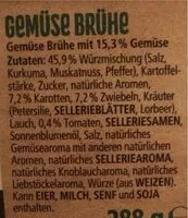 Suhkru kogus sees Gemüsebrühe