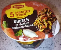 Suhkru kogus sees 5 Minuten Terrine Nudeln in dunkler Gulasch-Sauce