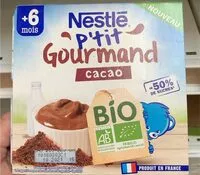 Quantité de sucre dans NESTLÉ P'TIT GOURMAND BIO Cacao 4x90g