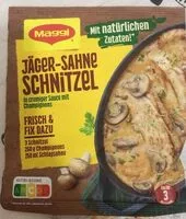 Suhkru kogus sees Fix Jäger-Sahne Schnitzel