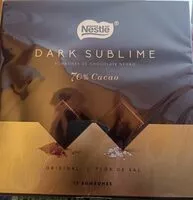 İçindeki şeker miktarı Dark sublime