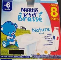 Jumlah gula yang masuk NESTLE P'tit Brassé Nature 8x100g