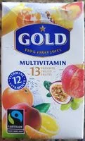 Sokerin määrä sisällä Gold Max Havelaar Multivitamin 250 ml